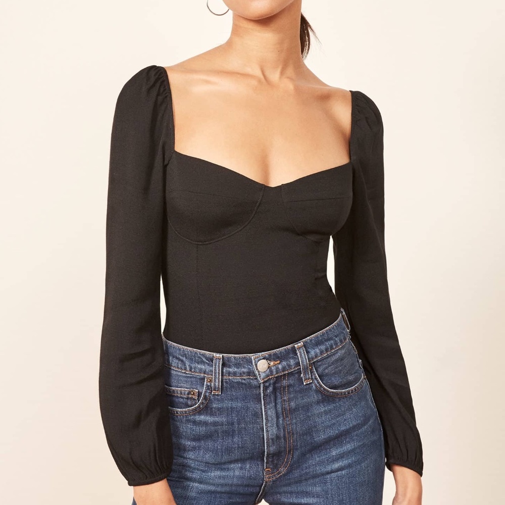 Reformation Reign Top Black 2 - Picture 1 of 7